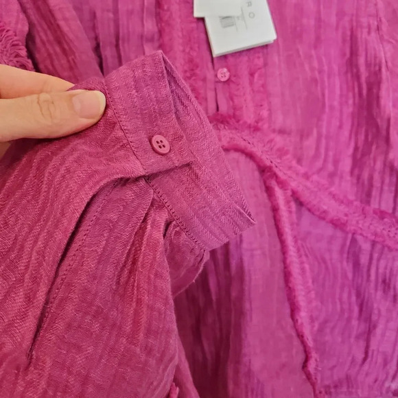 IRO Paris Camer Pleated Long Sleeve Top Size 40 / 8 - Picture 10 of 11